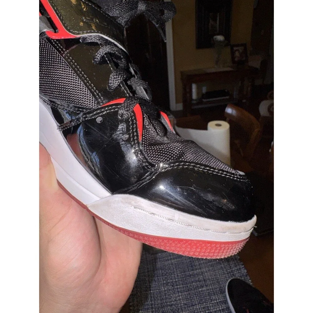 Men's Nike Air Jordan Flight 45 High - Size 13 - Black/Varsity Red (384519-010)